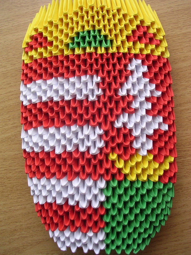 3D_origami___Arms_of_Hungary_by_Ketike – 3D Origami Art